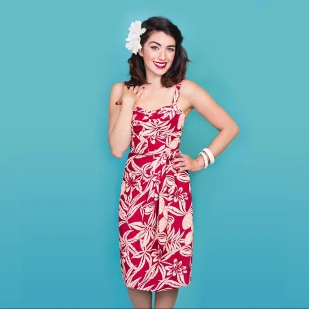 Trashy Diva Lena Dress in Cactus Rouge